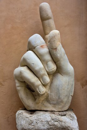 Italy-Rome-Colossus-Constantine-Marble-Hand